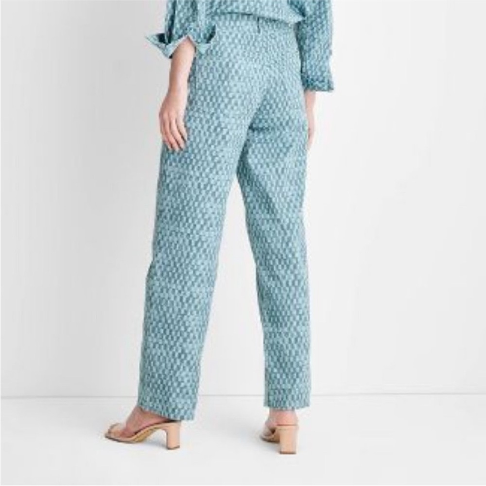 Women's Straight Leg Checkered Denim Pant - Future Collective